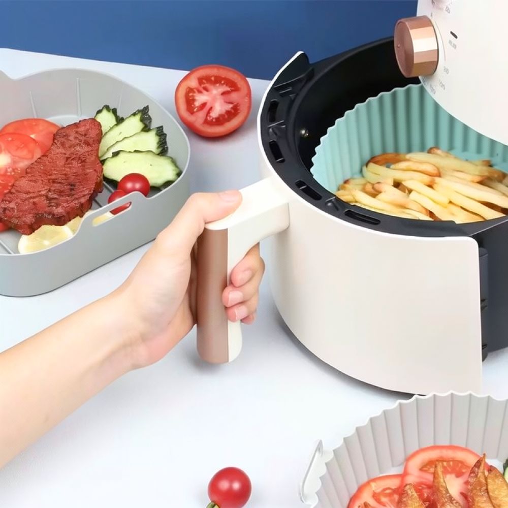 Air Fryer Silicone Pot Liner - Kwadratowa silikonowa wkładka do kosza frytkownicy