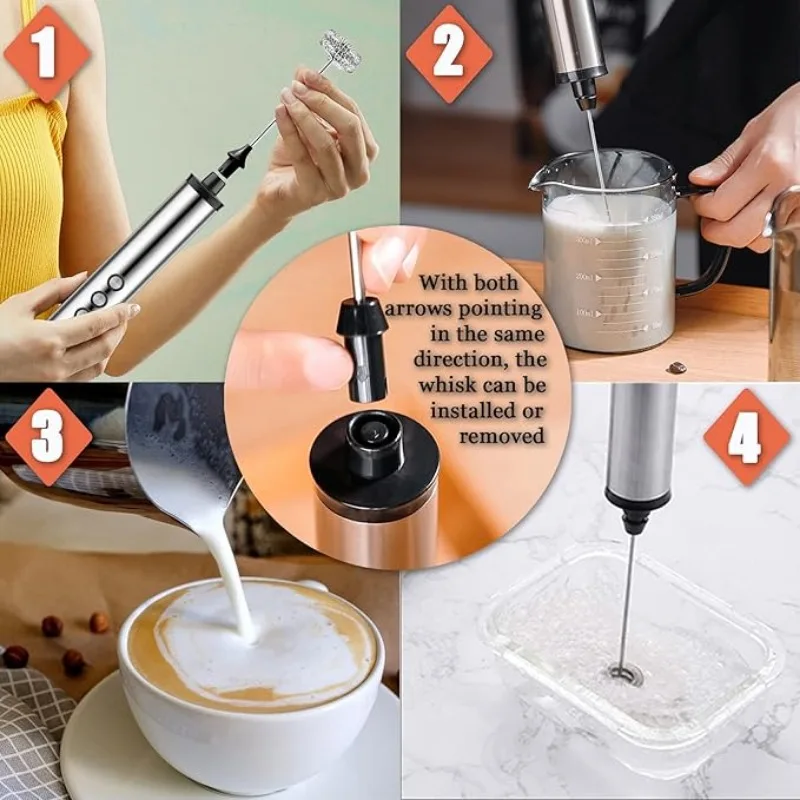 Elektryczny, przenośny spienia – Electric Milk Frother Handheld recenzja i cena