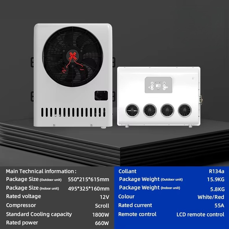 Klimatyzatory dzielone 12V DC  – Air Conditioners recenzja i cena